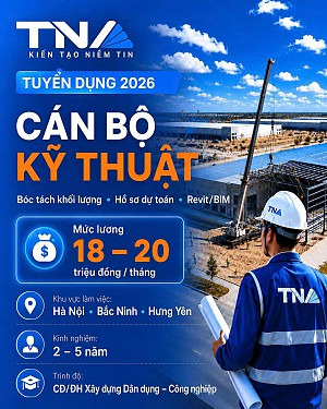 Tuyển dụng Cán Bộ Kỹ Thuật (Lương 18-20 Triệu)
